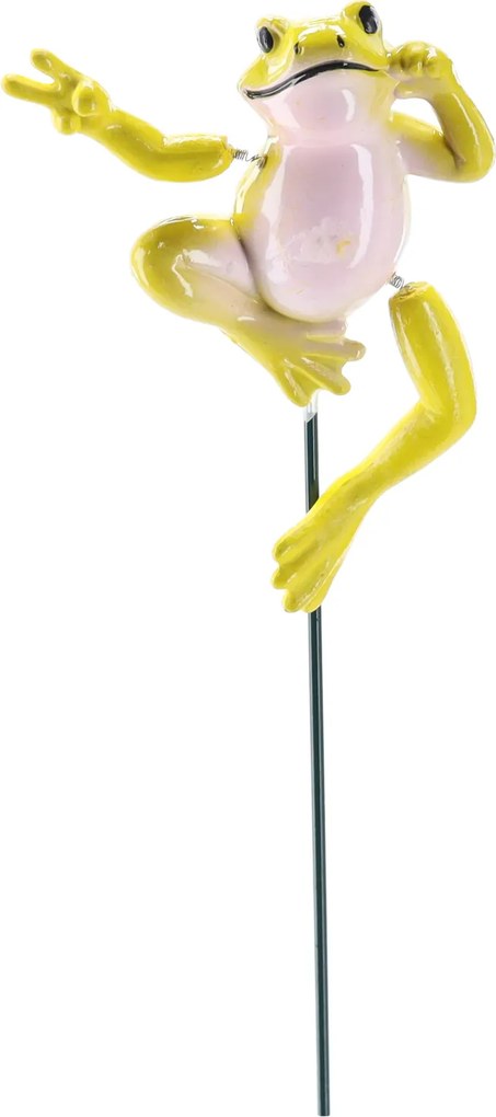 OZDOBA NA KÔLIK DO KVETINÁČA / ZÁHRADY – ŽABA  12 CM / 50 CM *5290