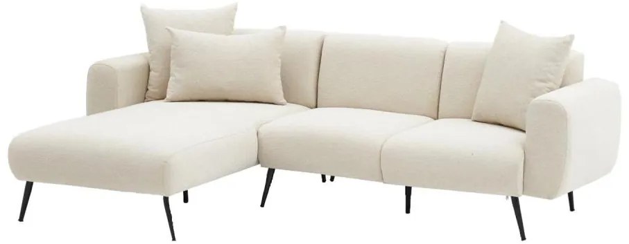 Rohová sedacia súprava do L PISA krémová ľavá