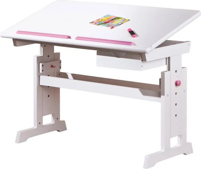 Polohovateľný písací stôl Baru, menitelná farba záražky