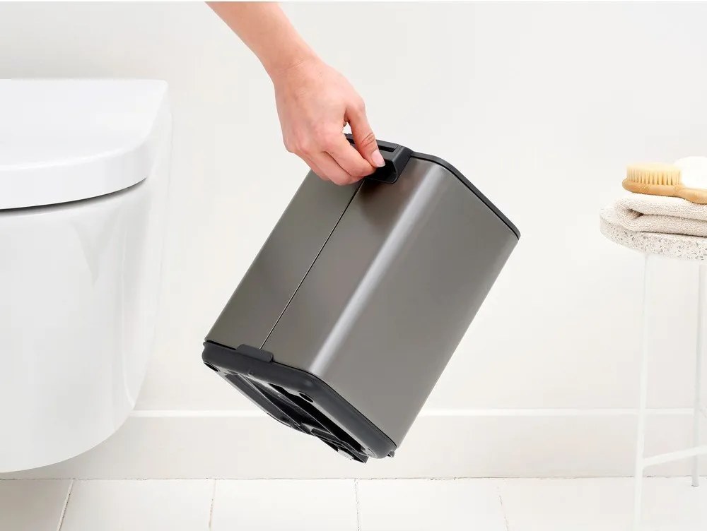 Sivý pedálový oceľový odpadkový kôš 4 l Bo – Brabantia