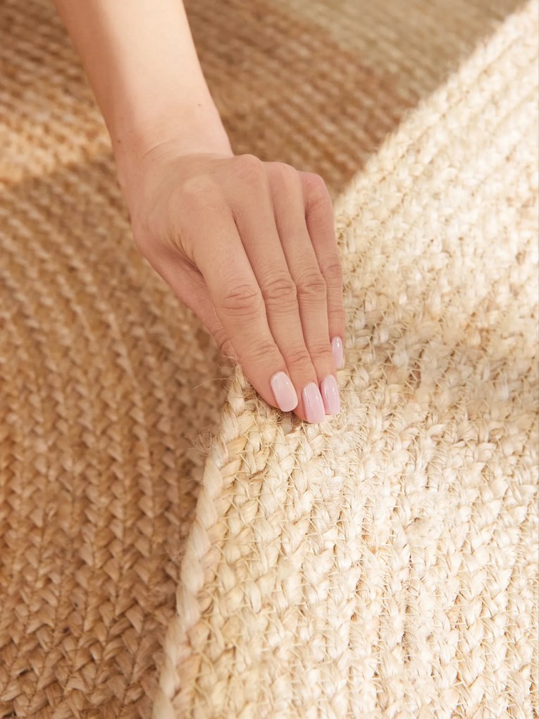 Hanse Home, Kusový koberec Jutta 106225 Natur Ivory/Gold kruh, 120x120 (priemer) kruh, béžová, chodba / predsieň