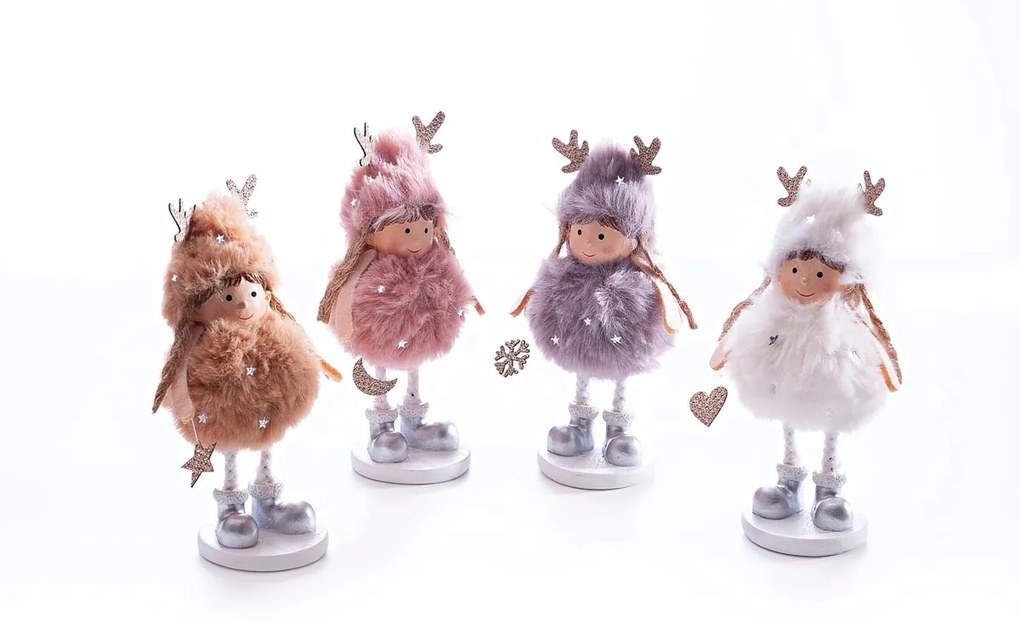 Weltbild Dekoratívne vianočné figúrky Zimné dievčatá, sada 4 ks