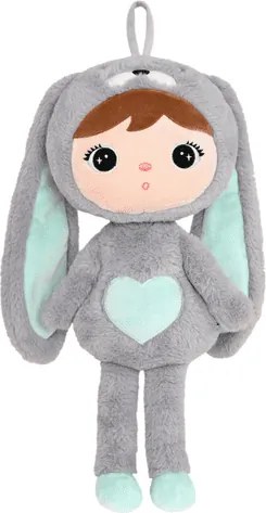 Mojkáčik - Bábika králik šedo-mätová XL 70 cm