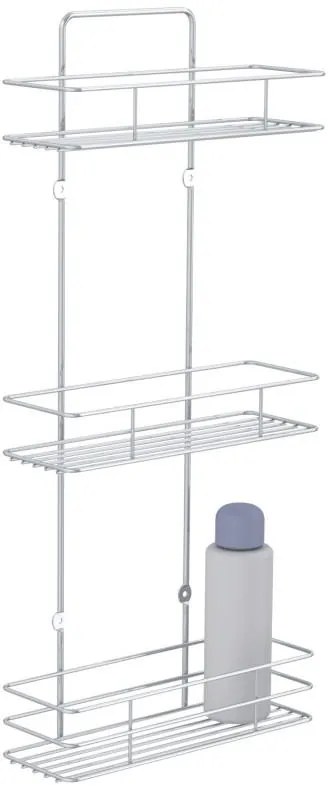 Erga Miko S3, trojúrovňová polica 23x8x51 cm, chrómová, ERG-YKA-E.MIKO S3