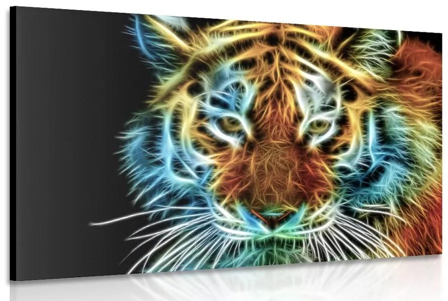 Obraz hlava tigra v abstraktnom prevedení Varianta: 60x40