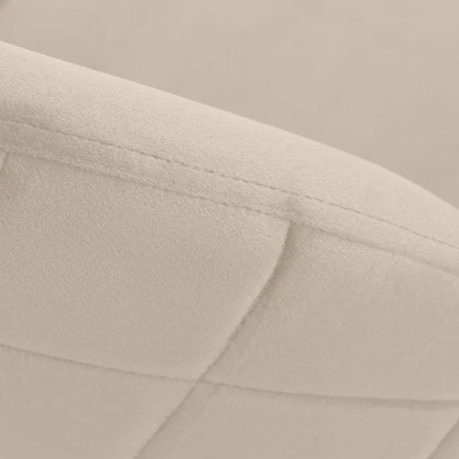 Jedálenská stolička FARGO zamatová, čierna / béžová