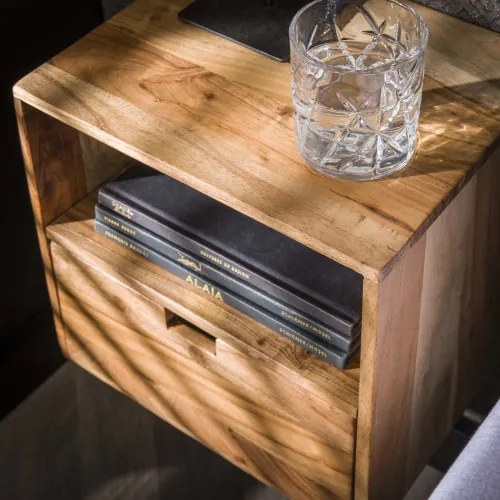 Nočný stolík 23-07 Flat Drevo Acacia 2-Set  - Komfort-nábytok