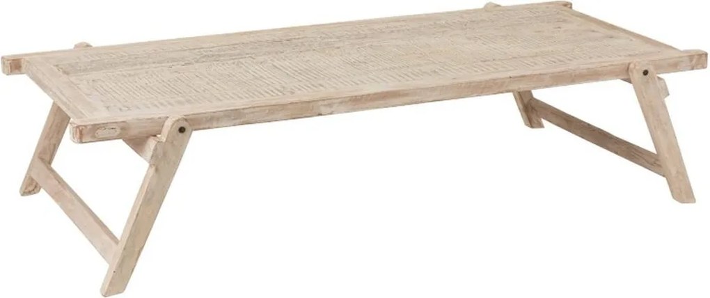 Biely konferenčný stolík v tvare Army lehátka Adelais - 181 * 86 * 42 cm