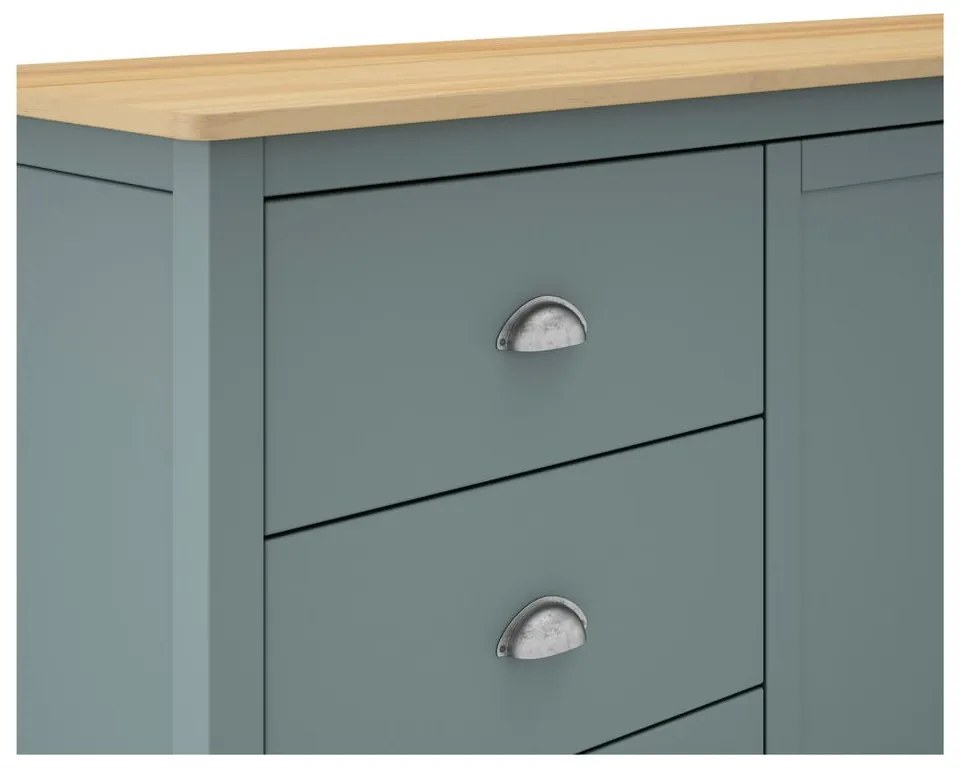 Komoda sivozelená z borovicového dreva 150x80x40 cm Misti – Marckeric