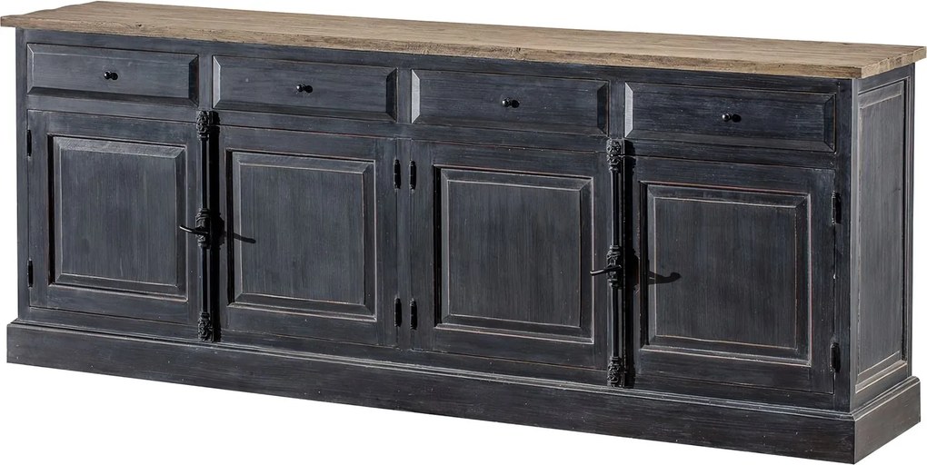 Komoda  240 x 48 x 94 old black &amp; natural