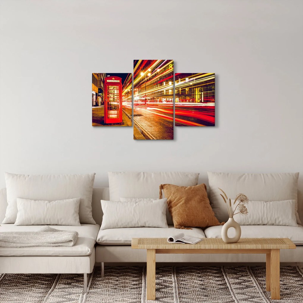 Obraz - červená telefónna búdka (90x60 cm)