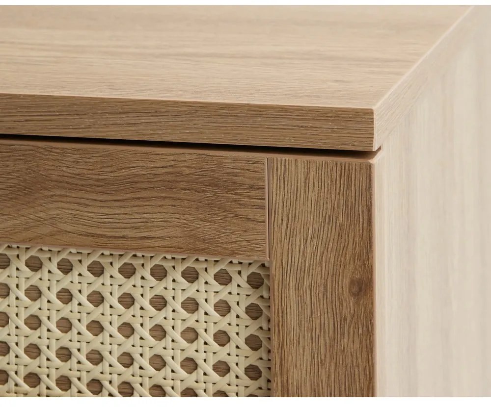 Nízka komoda v dekore duba v prírodnej farbe 80x75 cm Pensacola – Unique Furniture