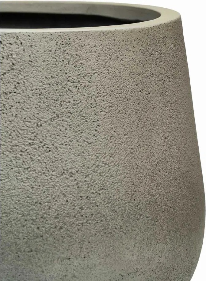 Kvetináč GIRAR, sklolaminát, výška 37 cm, tmavo sivá