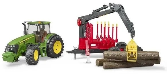 Hračka Bruder - John Deer 7930 lesný traktor s prívesom