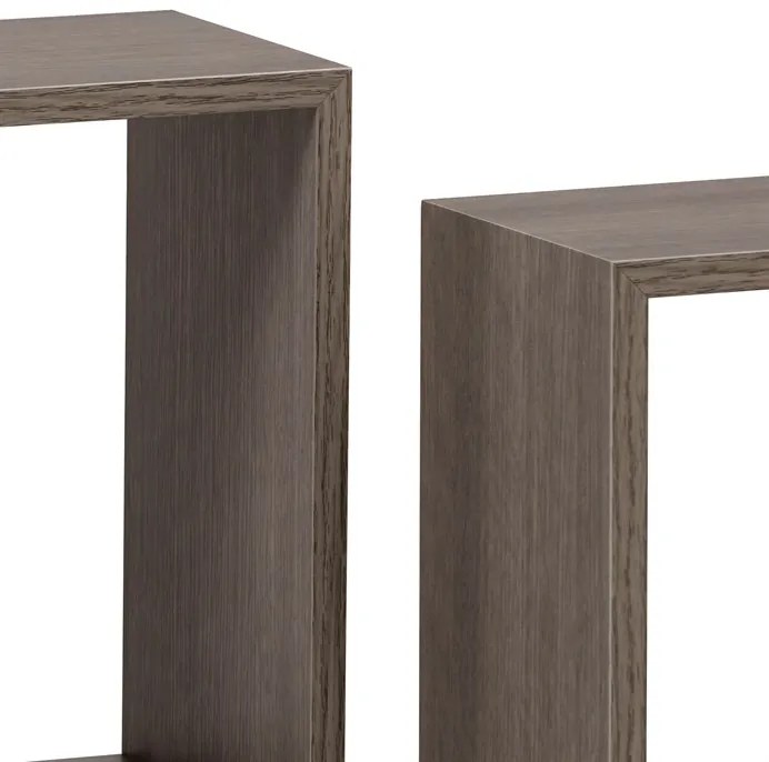 BONTEC Polička, mdf, čierna, P-008 BK Farba: Hnedá