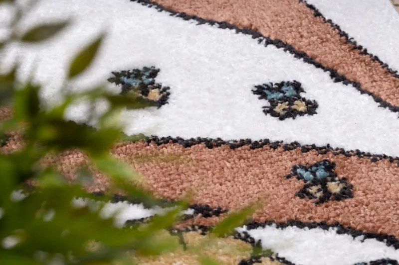 Dywany Łuszczów, Detský kusový koberec Fun Honey with Bear cream, 80x150, hnedá, detská izba