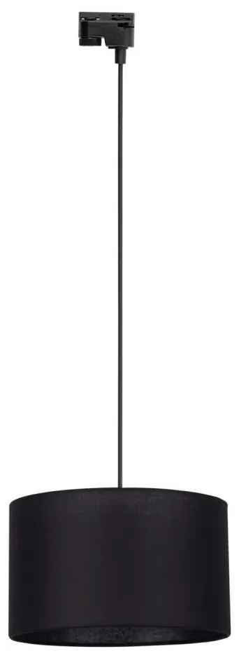 Luster na lanku do lištového systému TRACER 1xE27/15W/230V pr. 38 cm čierna
