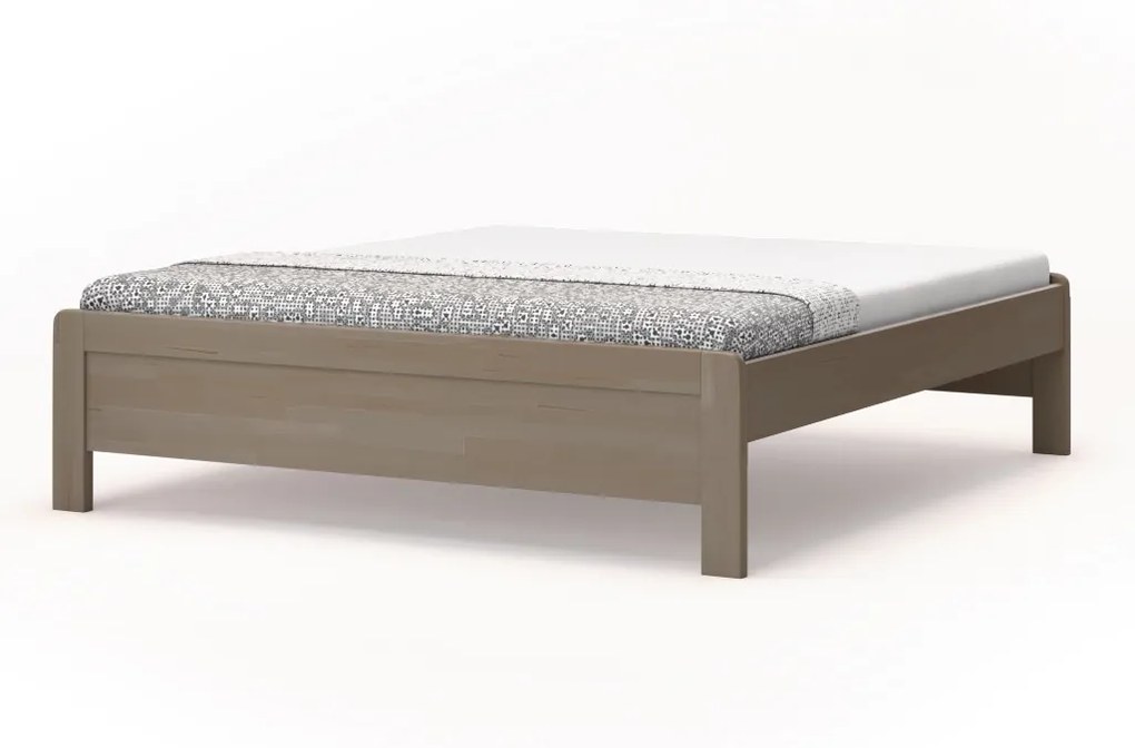 BMB KARLO s nízkymi čelami - masívna buková posteľ 200 x 200 cm, buk masív