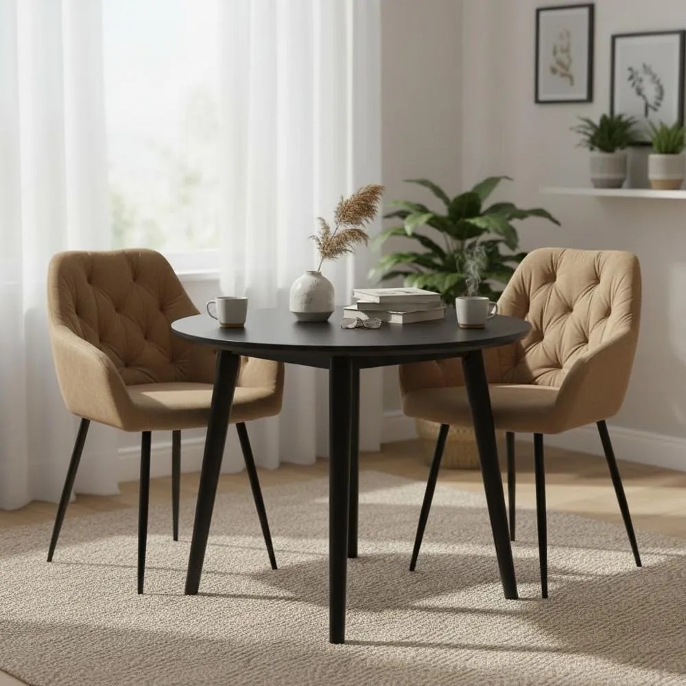 Set - 2 ks Jedálenská stolička AVENBERG LOREN, béžová