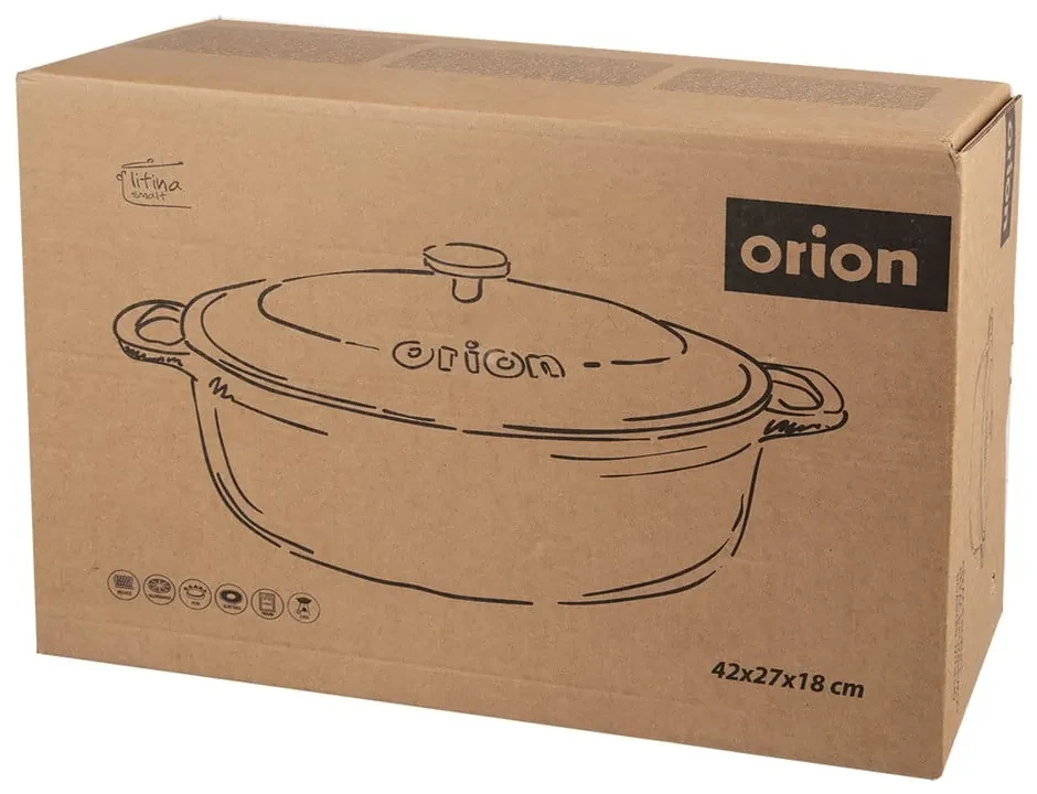 Liatinový pekáč 27x42 cm LITINA SMALT – Orion