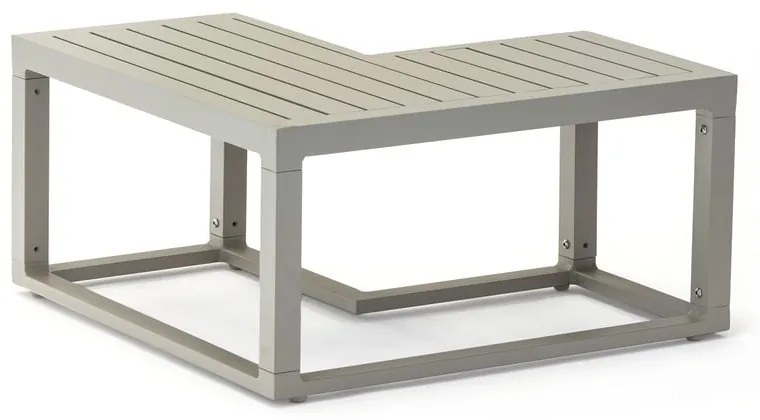 Sivý hliníkový konferenčný záhradný stolík Ezeis Spring L