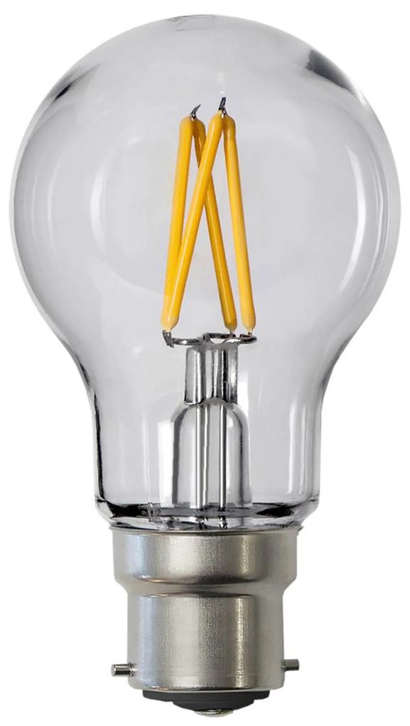 LED žiarovka B22 A55 2,4 W z polykarbonátu, číra