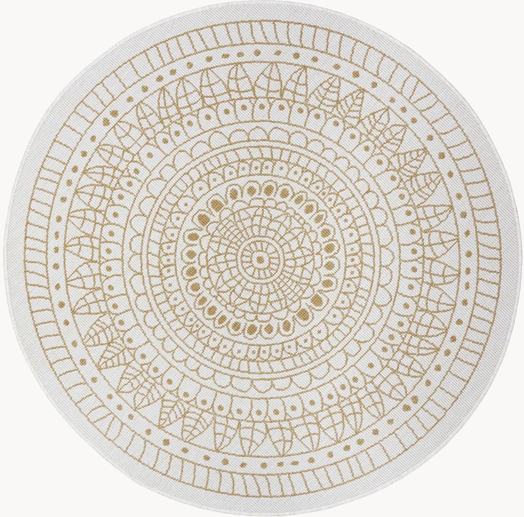 Okrúhly obojstranný koberec do interiéru/exteriéru Porto