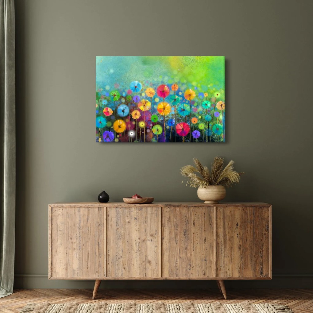 Obraz - Abstraktné kvety (90x60 cm)