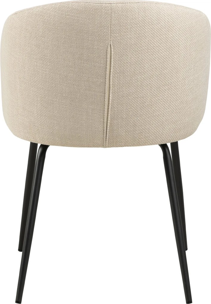 CLARA Béžová (látka Monza 24)/čierne nohy – MODERNÁ ČALÚNENÁ KRESLOVÁ STOLIČKA DO OBÝVAČKY/JEDÁLNE/KANCELÁRIE LOFT
