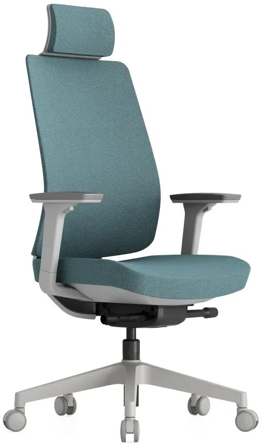 KREDE Kancelárska stolička K50 SP WHITE modrá