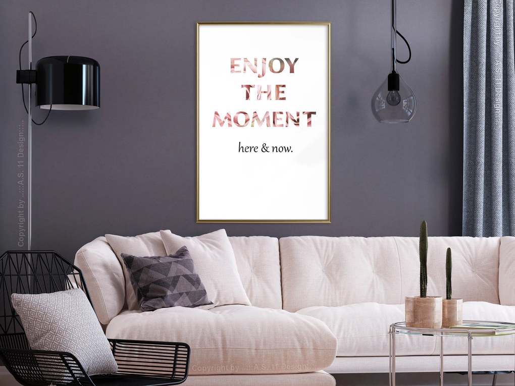 Artgeist Plagát - Enjoy the Moment [Poster] Veľkosť: 30x45, Verzia: Zlatý rám s passe-partout