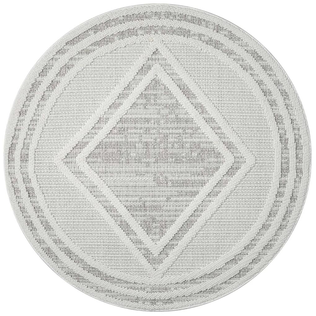 Dekorstudio Moderný okrúhly koberec LINDO 8853 - béžový Priemer koberca: 160cm