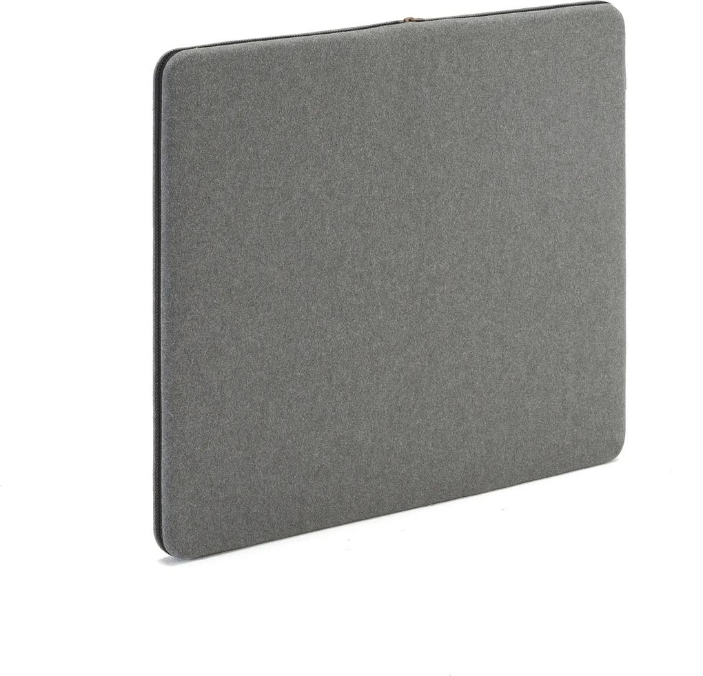 Akustický nástenný panel / nástenka Zip, 800x650 mm, šedá