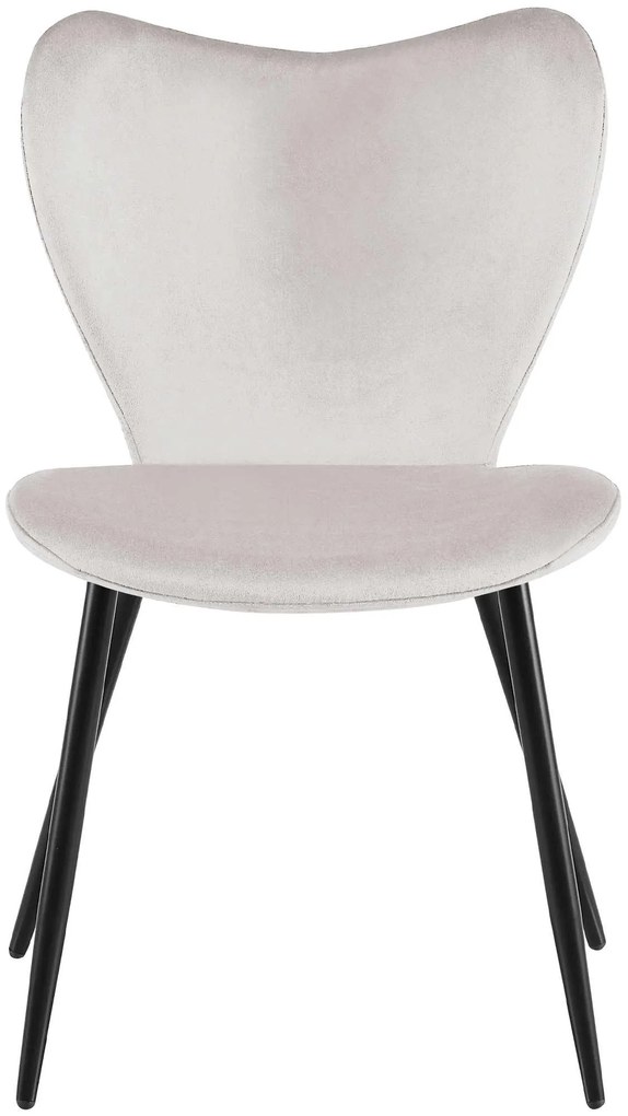 Jedálenská stolička Maika zamat - sivá