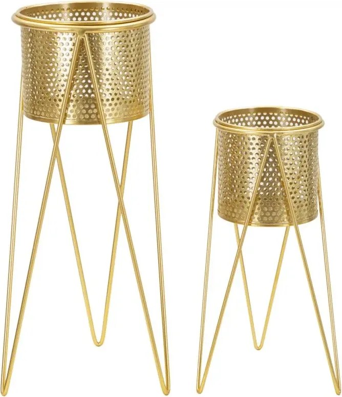 Sada 2 ks stojanů na květiny Glat zlatá