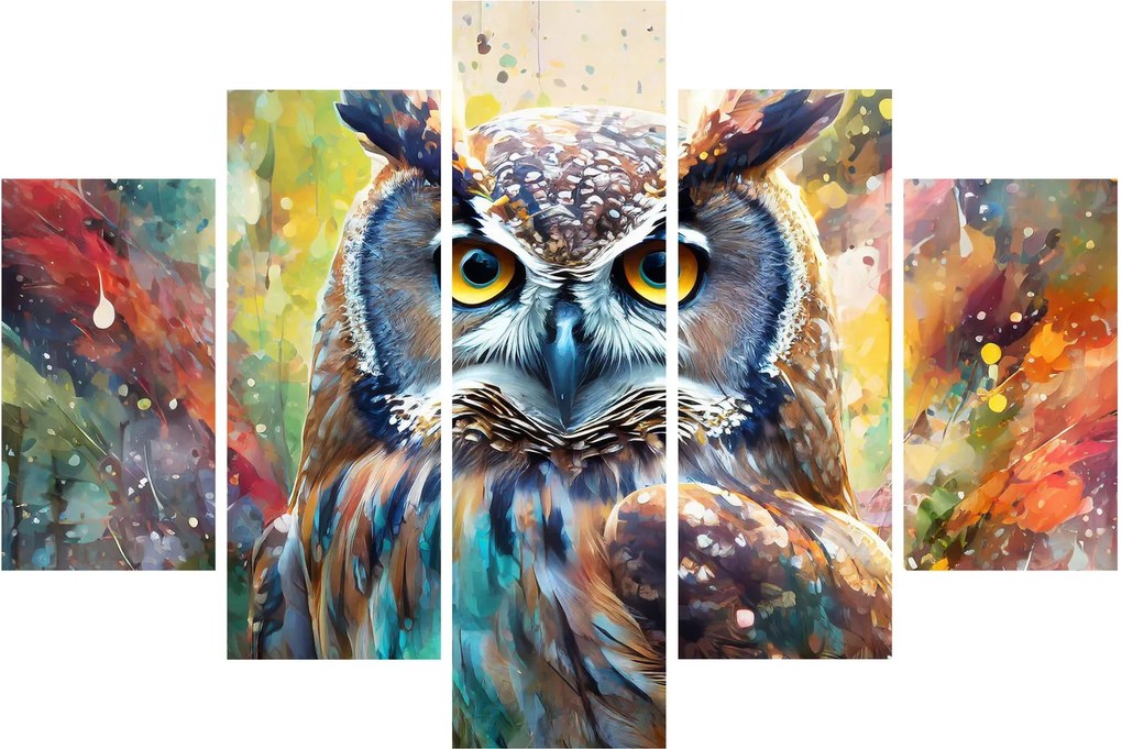 Obraz - Maľba sovy (150x105 cm)