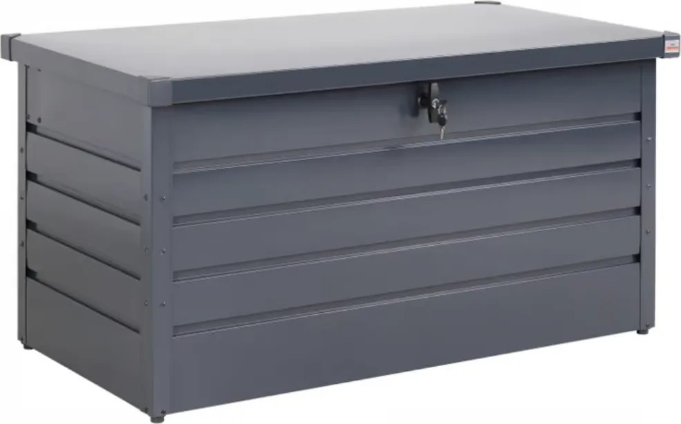 Kovový úložný box METALBOX, 385L, 120x62x63cm, antracitová Gardebruk