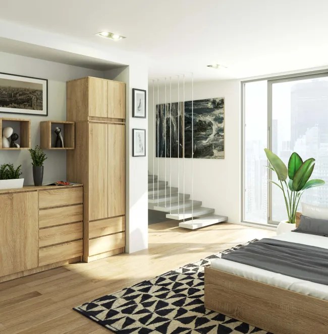 Skriňa s nadstavcom S 60 cm 2D 2SZ CLP dub sonoma