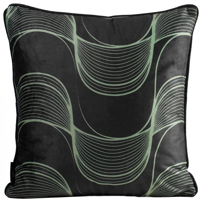 Obliečka na vankúš Pola 40x40 čierna a zelená 385850