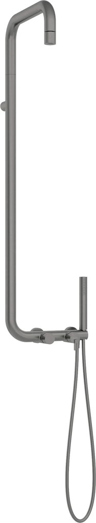 Deante Silia, sprchový stĺp s pákovou sprchovou batériou, titánová, DEA-NQS_D4XM