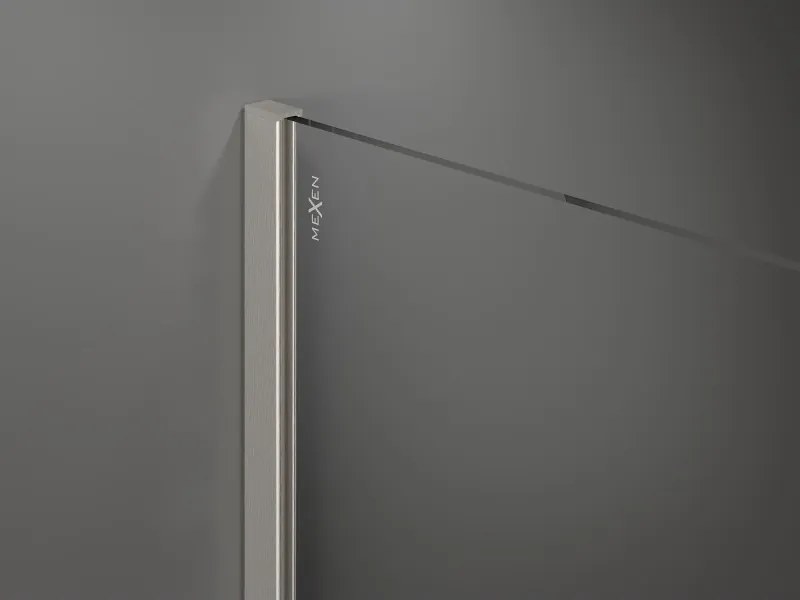 Mexen Kioto, sprchová zásteny typ Walk-In 60 x 200 cm, 8mm číre sklo, oceľová, 800-060-101-97-00