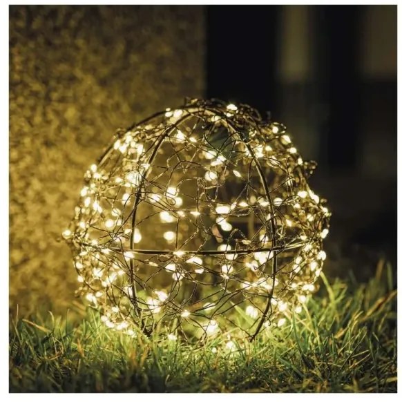 LED vianočná dekorácia 200×LED/230 V, priemer 20 cm