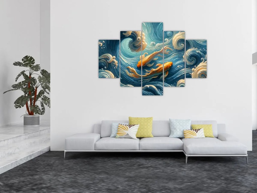 Obraz - Zlaté rybky (150x105 cm)
