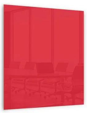 Sklenená magnetická tabuľa Memoboard, červená, 80 x 60 cm