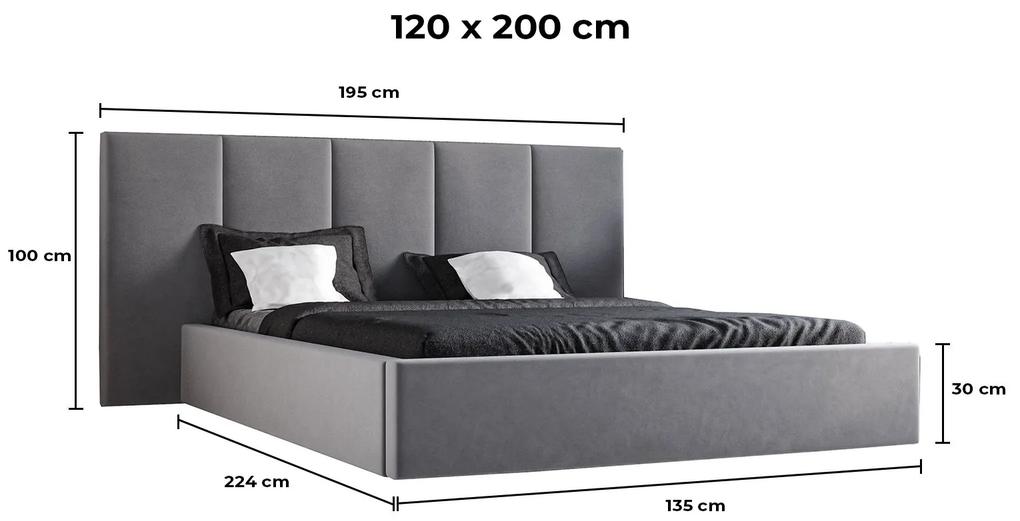 PROXIMA.store - Minimalistická čalúnená posteľ VIOLA ROZMER: 120 x 200 cm, TYP ROŠTU: DREVENÝ ROŠT