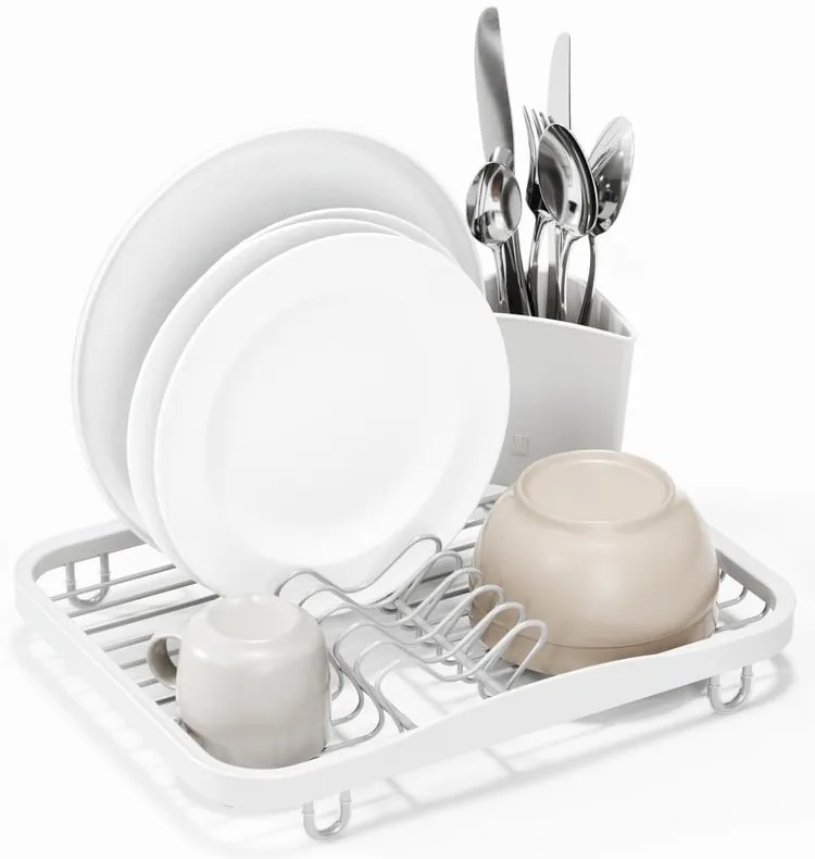 Biely oceľový odkvapkávač 36x28 cm Sinkin – Umbra