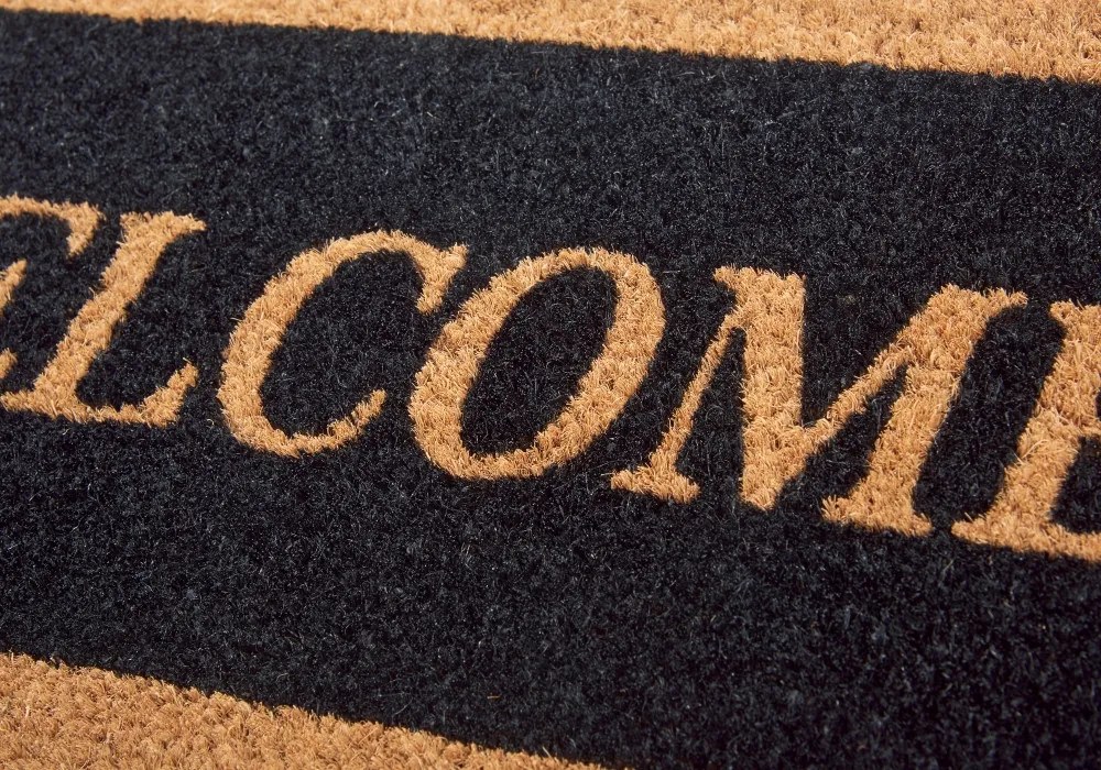 Hanse Home, Rohožka Welcome 105679 – na von aj na doma, 27x70, čierna, chodba / predsieň