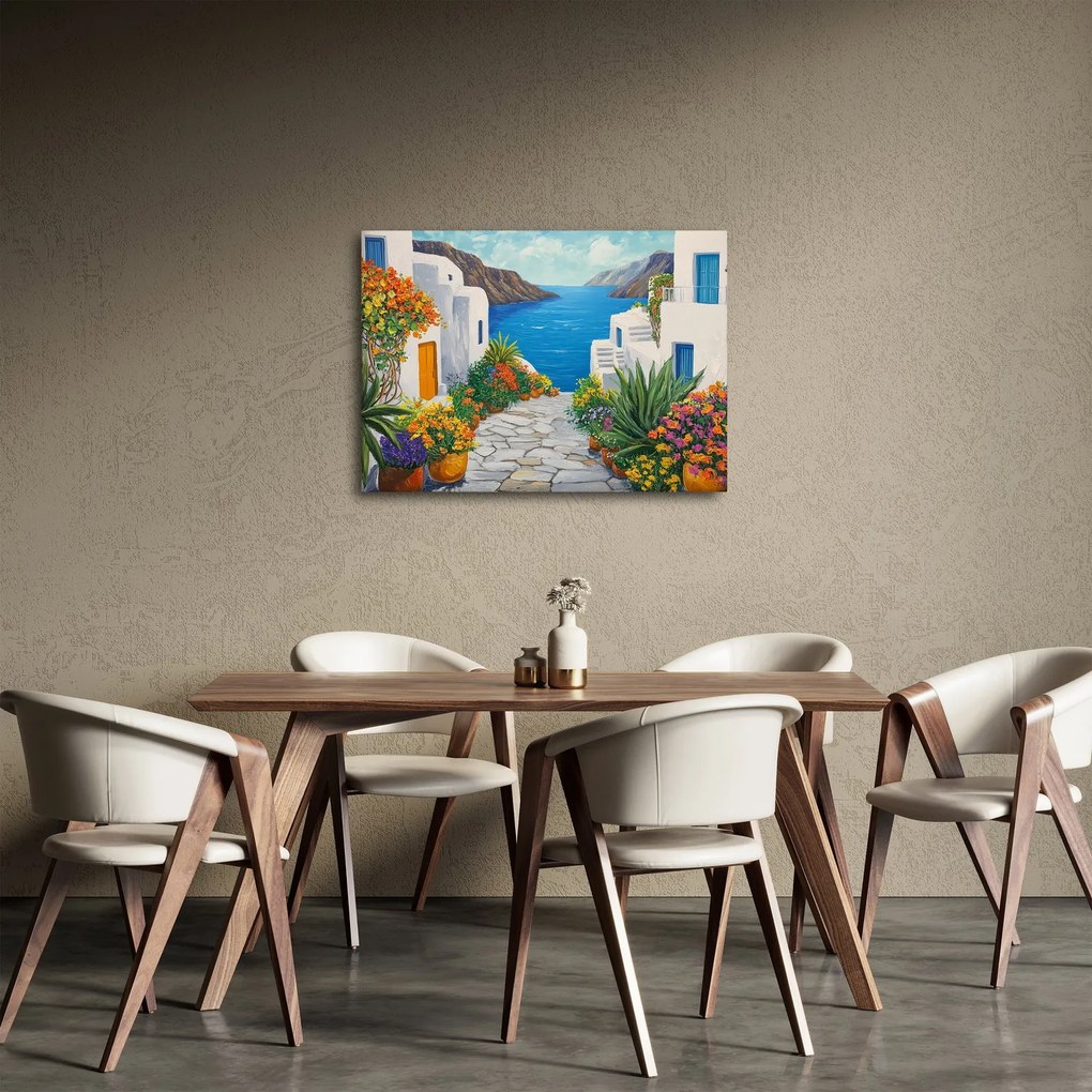 Obraz - Grécka ulička (70x50 cm)