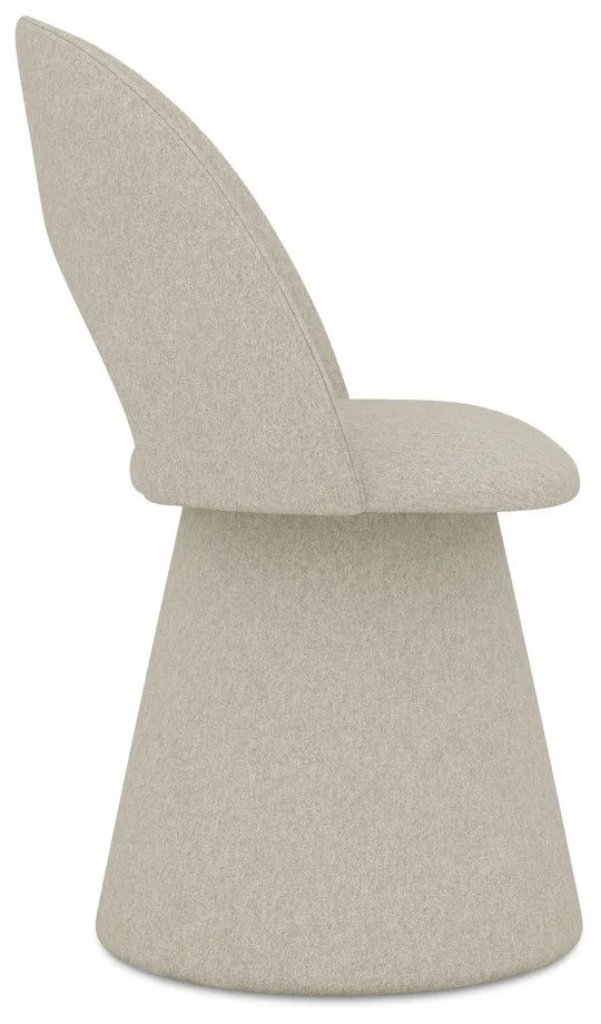 Béžové čalúnené jedálenské kreslo Kalo – Makamii