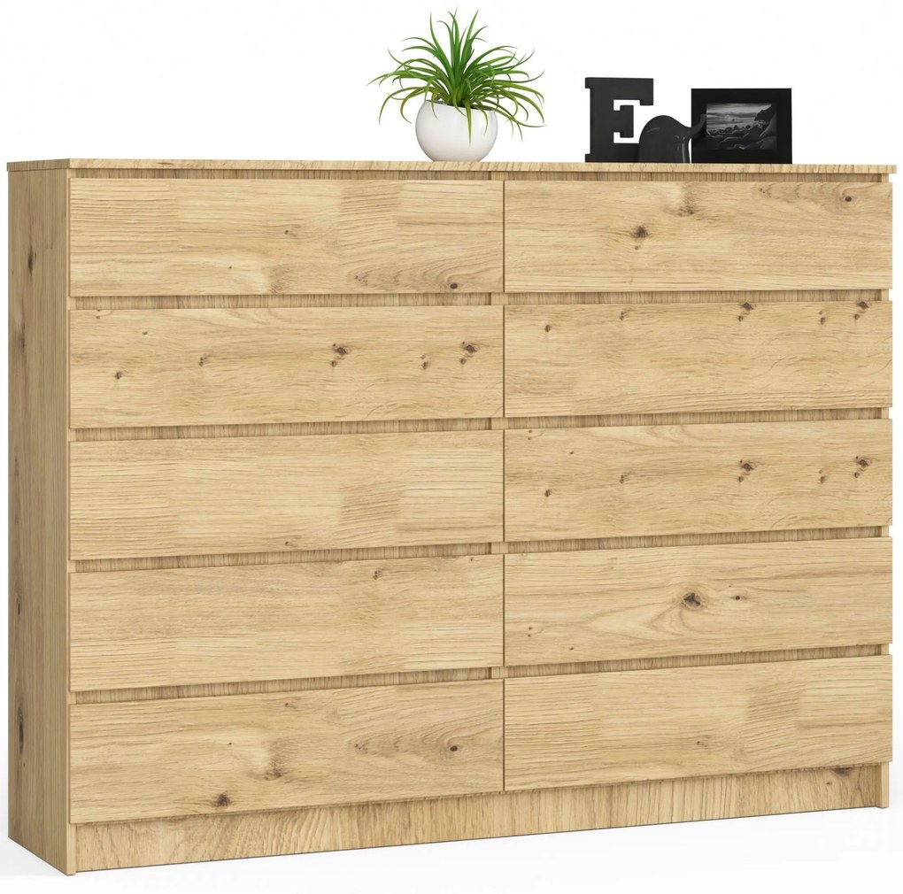 Komoda Kurtinaitis 10SZ (dub artisan). Vlastná spoľahlivá doprava až k Vám domov. 1070746